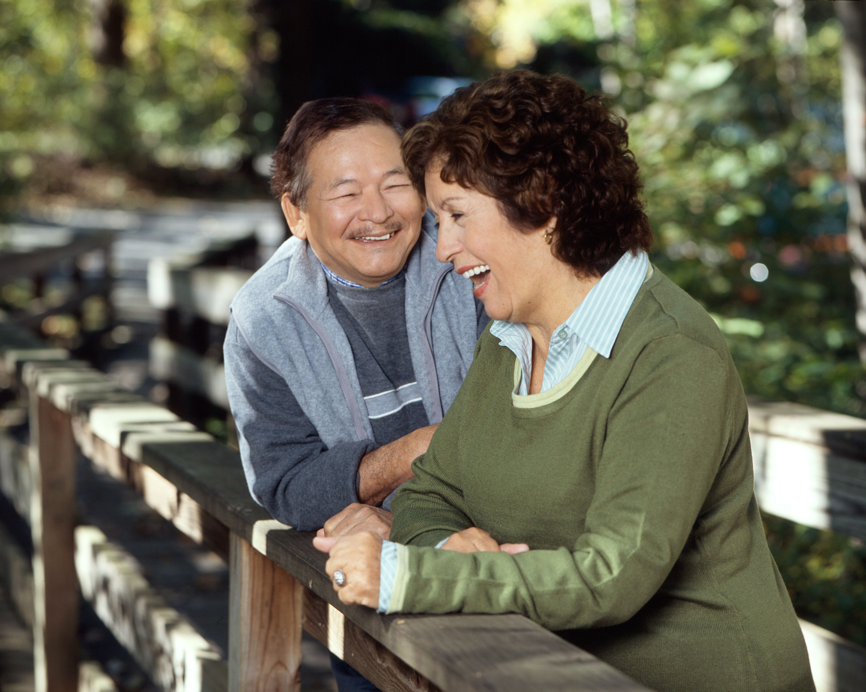 An older couple enjoying time together outdoors